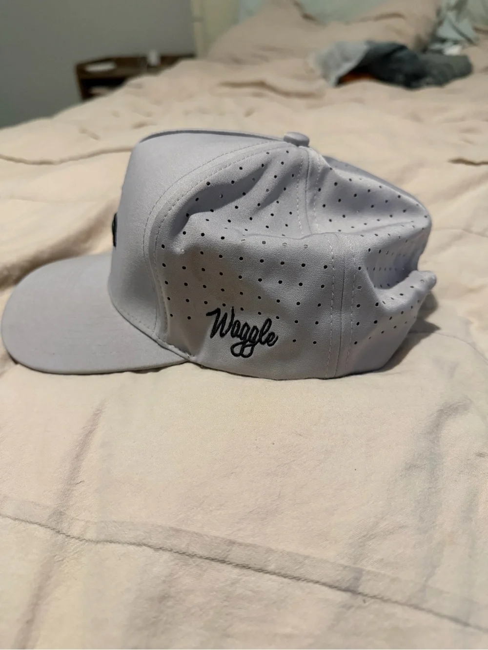 Light Grey Snapback Hat with Embroidered Flying Duck